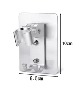 Bathroom, Home Decor, Adjustable Chrome Space Aluminum No Drilling Shower Head Bracket Wall Holder