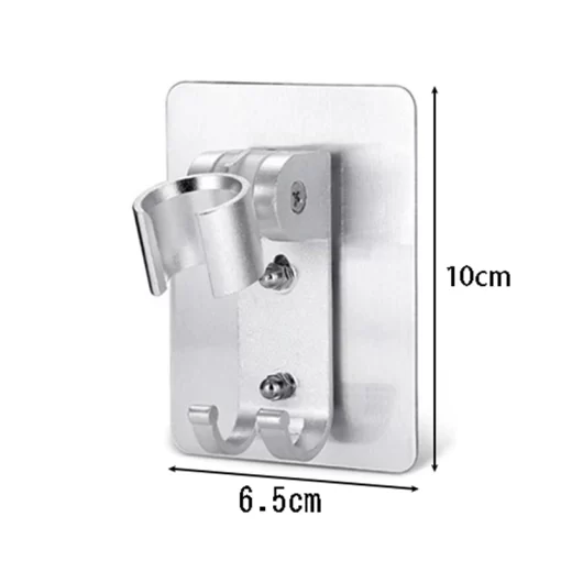 Bathroom, Home Decor, Adjustable Chrome Space Aluminum No Drilling Shower Head Bracket Wall Holder