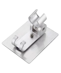 Bathroom, Home Decor, Adjustable Chrome Space Aluminum No Drilling Shower Head Bracket Wall Holder