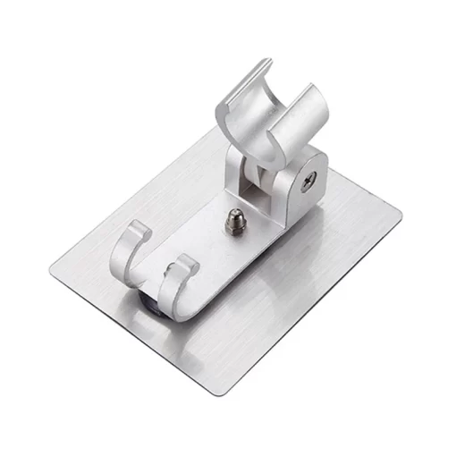 Bathroom, Home Decor, Adjustable Chrome Space Aluminum No Drilling Shower Head Bracket Wall Holder