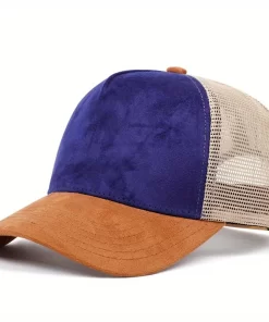 Accessories, Hats, Adults Solid Color Blocks 5 Panel Unisex Vintage Mesh Back Plain Custom Logo Trucker Caps Suede Baseball Cap Hat