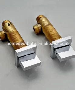 Bathroom, Home Decor, All Copper European-style Split Double-handle Dual Control Three Hole Basin Faucet Hot And Cold Wash Bathroom Faucet