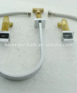 Bathroom, Home Decor, All Copper European-style Split Double-handle Dual Control Three Hole Basin Faucet Hot And Cold Wash Bathroom Faucet