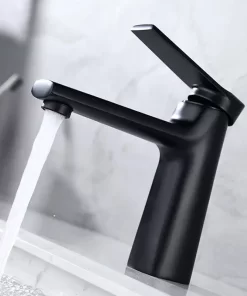 Bathroom, Home Decor, American Cupc Ware Hot And Cold Bathroom Faucets Buy Brass Single Hole Black Basin Mixer Faucet For Bathroom Hotel Villa