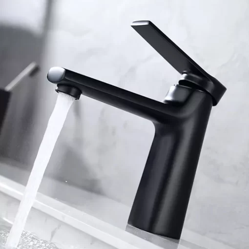Bathroom, Home Decor, American Cupc Ware Hot And Cold Bathroom Faucets Buy Brass Single Hole Black Basin Mixer Faucet For Bathroom Hotel Villa
