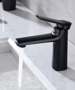 Bathroom, Home Decor, American Cupc Ware Hot And Cold Bathroom Faucets Buy Brass Single Hole Black Basin Mixer Faucet For Bathroom Hotel Villa