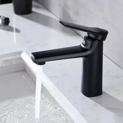 Bathroom, Home Decor, American Cupc Ware Hot And Cold Bathroom Faucets Buy Brass Single Hole Black Basin Mixer Faucet For Bathroom Hotel Villa