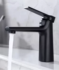 Bathroom, Home Decor, American Cupc Ware Hot And Cold Bathroom Faucets Buy Brass Single Hole Black Basin Mixer Faucet For Bathroom Hotel Villa
