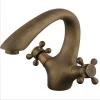 Bathroom, Home Decor, Antique Artistic Basin Mixer Faucet Brass Faucets With Dual Handle