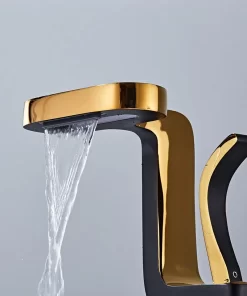 Bathroom, Home Decor, Art Special Design Hot And Cold Basin Faucet Single Handle Waterfall Bath Faucet Bathroom Sink Mixer Tap