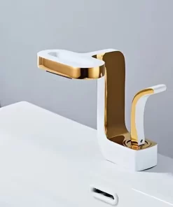 Bathroom, Home Decor, Art Special Design Hot And Cold Basin Faucet Single Handle Waterfall Bath Faucet Bathroom Sink Mixer Tap