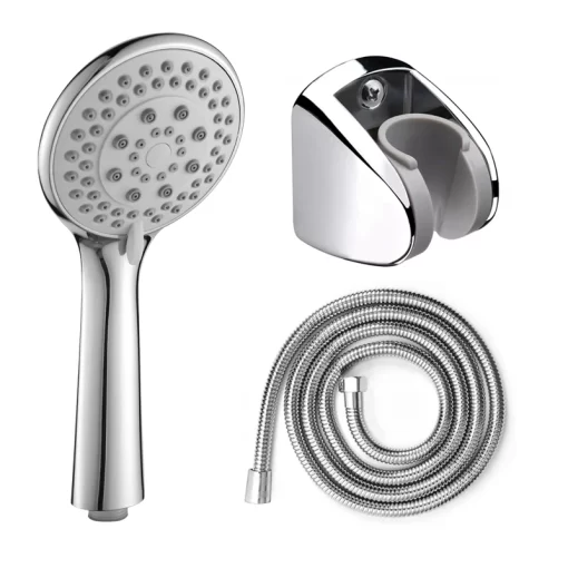Bathroom, Home Decor, Bathroom 5 Functions Hand Shower Kit Chrome Shower Head Set With Hose Pipe