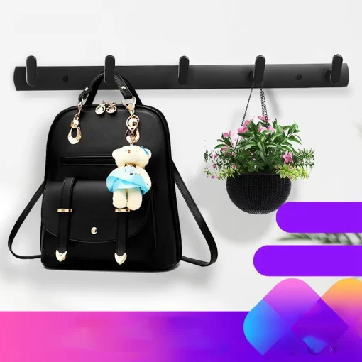 Bathroom, Home Decor, Bathroom Accessories Black Space Aluminum Alloy Wall Mounted Towel Robe Hook Lavatory Towel Hanger Coat Hooks