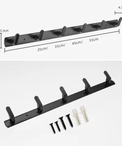 Bathroom, Home Decor, Bathroom Accessories Black Space Aluminum Alloy Wall Mounted Towel Robe Hook Lavatory Towel Hanger Coat Hooks