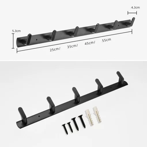 Bathroom, Home Decor, Bathroom Accessories Black Space Aluminum Alloy Wall Mounted Towel Robe Hook Lavatory Towel Hanger Coat Hooks