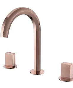 Bathroom, Home Decor, Bathroom Basin Faucet Mixer Brass Hot And Cold Taps Basin Faucet Rose Gold