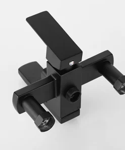 Bathroom, Home Decor, Bathroom Black Stainless Steel 304 Shower Sets Hot Cold Shower Mixer In Wall Rain Concealed Shower Set