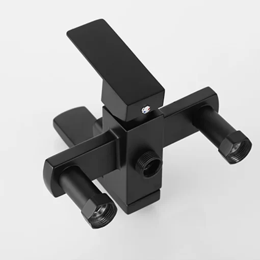 Bathroom, Home Decor, Bathroom Black Stainless Steel 304 Shower Sets Hot Cold Shower Mixer In Wall Rain Concealed Shower Set