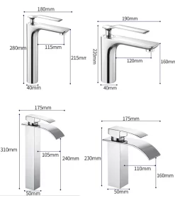 Bathroom, Home Decor, Bathroom Brushed Nickle Black Golden Tall High Sus Stainless Steel 304 Basin Faucet Taps