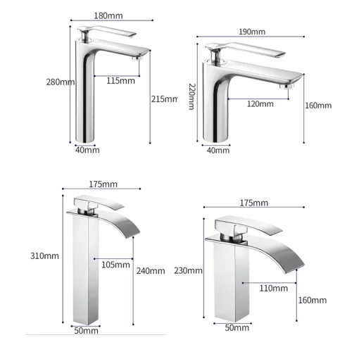 Bathroom, Home Decor, Bathroom Brushed Nickle Black Golden Tall High Sus Stainless Steel 304 Basin Faucet Taps