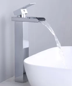 Bathroom, Home Decor, Bathroom Brushed Nickle Black Golden Tall High Sus Stainless Steel 304 Basin Faucet Taps