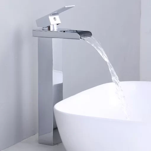 Bathroom, Home Decor, Bathroom Brushed Nickle Black Golden Tall High Sus Stainless Steel 304 Basin Faucet Taps
