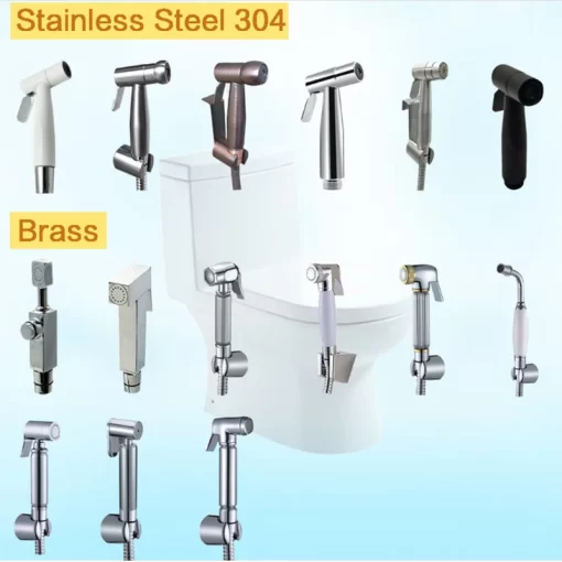 Bathroom, Home Decor, Bathroom Handheld Toilet Bidet Sprayer Set Hand Shattaf Sprayer Abs Portable Kit Toilet Bidet Set Toilet Water Sprayer