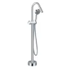Bathroom, Home Decor, Bathroom Solid Brass Freestanding Roman Tub Filler Floor Standing Bathtub Faucet