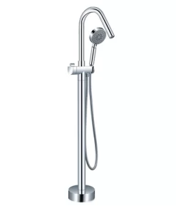 Bathroom, Home Decor, Bathroom Solid Brass Freestanding Roman Tub Filler Floor Standing Bathtub Faucet