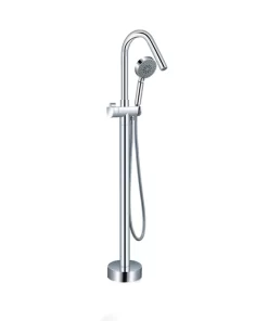 Bathroom, Home Decor, Bathroom Solid Brass Freestanding Roman Tub Filler Floor Standing Bathtub Faucet