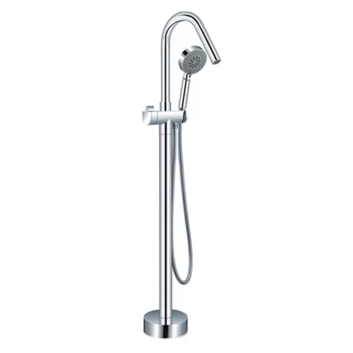 Bathroom, Home Decor, Bathroom Solid Brass Freestanding Roman Tub Filler Floor Standing Bathtub Faucet