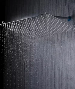 Bathroom, Home Decor, Bathroom Wall Mount Rainfall Square 20 Inch Stainless Steel Rain Shower Head