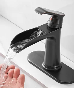 Bathroom, Home Decor, Bathroom Wash Basin Faucet Hot And Cold Mixer Brass Single Handle Bathroom Faucets
