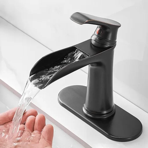 Bathroom, Home Decor, Bathroom Wash Basin Faucet Hot And Cold Mixer Brass Single Handle Bathroom Faucets