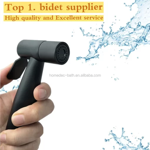 Bathroom, Home Decor, Bathroom /basin Stainless Steel Black Color Toilet Bidet Sprayer