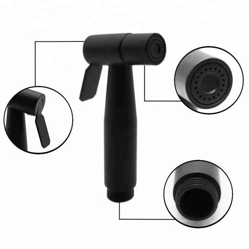 Bathroom, Home Decor, Bathroom /basin Stainless Steel Black Color Toilet Bidet Sprayer