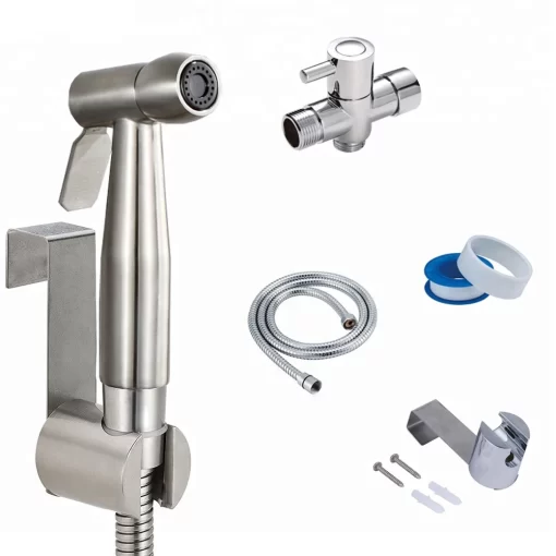Bathroom, Home Decor, Bidet Sprayer Handheld Cloth Diaper Toilet Spray Gun Washer Stainless Steel Shattaf Set For Personal Hygiene