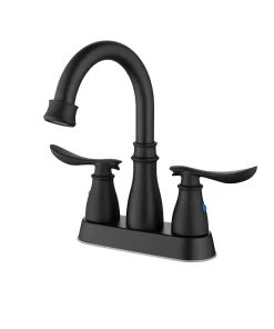 Bathroom, Home Decor, Black Commercial Dual Handle Sink Vessel Faucet Basin Mixer Tap Bathroom Basin Faucets