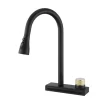 Bathroom, Home Decor, Black Single Handle Pull Down Hot And Cold Sprayer Kitchen Faucet Aida For Sinks