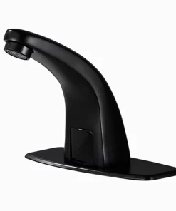 Bathroom, Home Decor, Black Smart Automatic Sensor Infrared Bathroom Water Tap Touchless Induction Basin Faucet