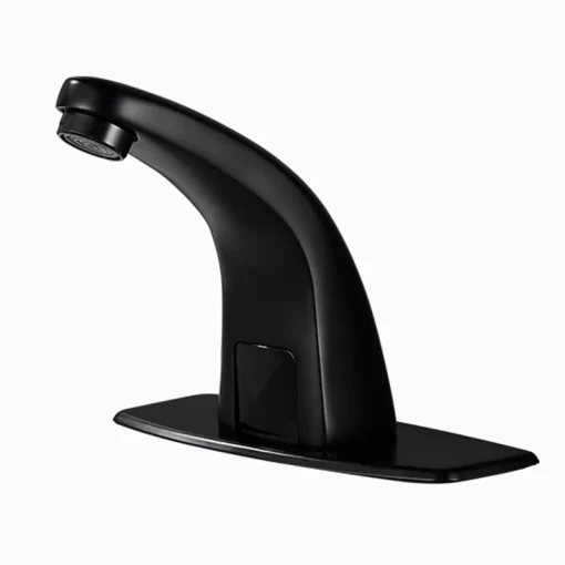 Bathroom, Home Decor, Black Smart Automatic Sensor Infrared Bathroom Water Tap Touchless Induction Basin Faucet