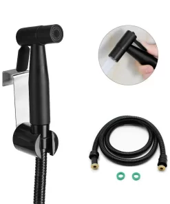Bathroom, Home Decor, Black Stainless Steel 304 Hand Held Bidet Shattaf Toilet Bidet