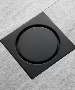 Bathroom, Home Decor, Black Sus304 Stainless Steel Square Shower Floor Drain Bathroom Drain