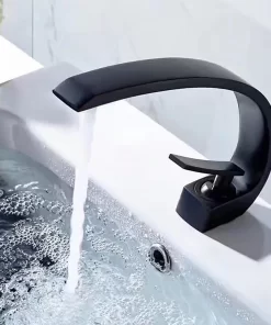 Bathroom, Home Decor, Black Vessel Sink Faucet Modern Bathroom Faucet Basin Mixer Taps