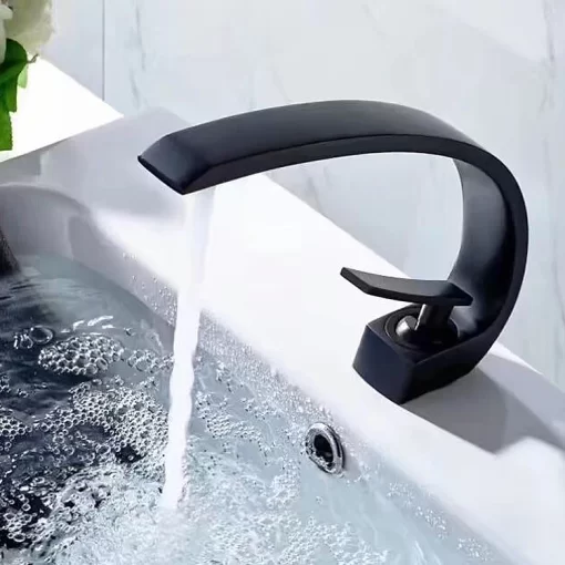 Bathroom, Home Decor, Black Vessel Sink Faucet Modern Bathroom Faucet Basin Mixer Taps