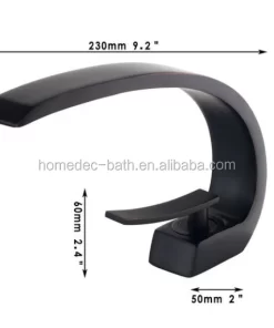 Bathroom, Home Decor, Black Vessel Sink Faucet Modern Bathroom Faucet Basin Mixer Taps
