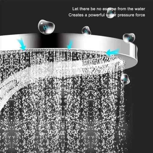 Bathroom, Home Decor, Booming Chrome Multifunction Rainfalll Piano Key Hot And Cold Sprinkler Massage Shower Head Sets System Panel