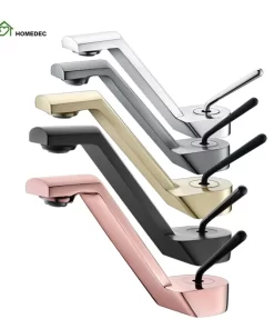 Bathroom, Home Decor, Brass Bathroom Basin Faucet With Waterfall Spout Single Handle Lavatory Vessel Sink Faucet
