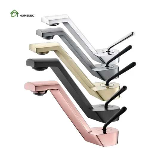 Bathroom, Home Decor, Brass Bathroom Basin Faucet With Waterfall Spout Single Handle Lavatory Vessel Sink Faucet