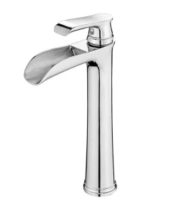 Bathroom, Home Decor, Brass Bathroom Vessel Sink Faucet Single Handle One Hole Tall Vanity Basin Faucet Brushed Nickel Mixer